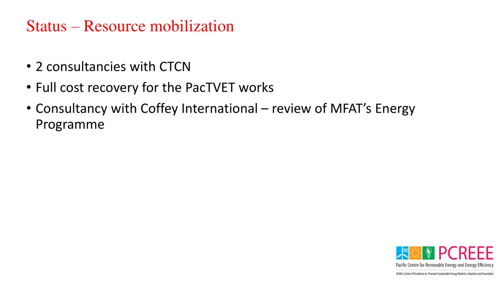 status resource mobilization