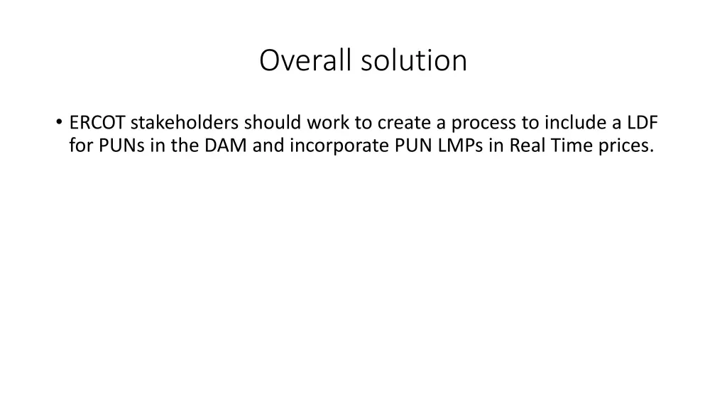 overall solution