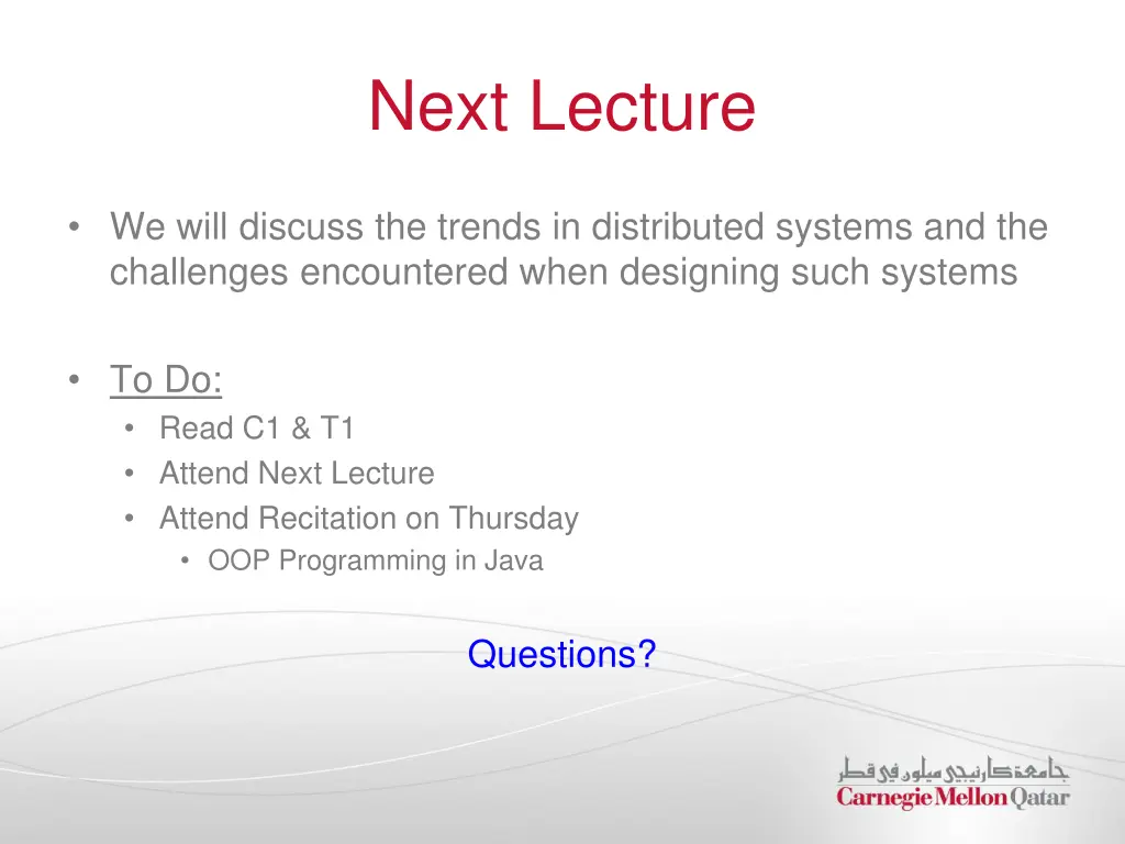 next lecture