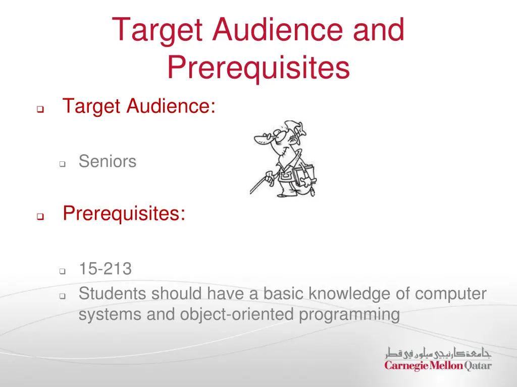 target audience and prerequisites