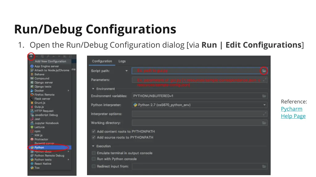 run debug configurations 1 open the run debug