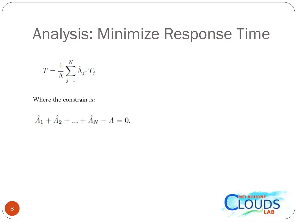 analysis minimize response time