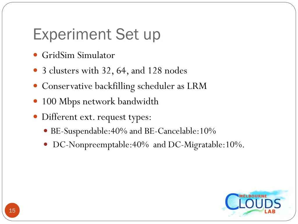 experiment set up