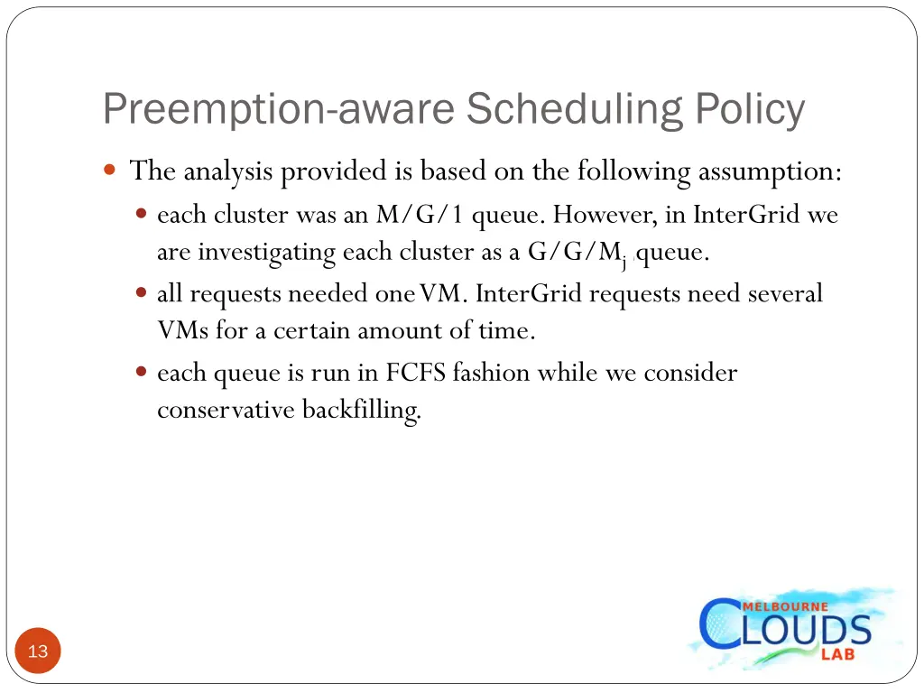 preemption aware scheduling policy