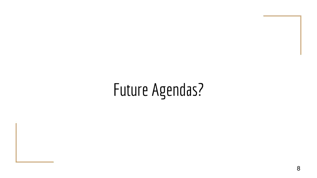 future agendas