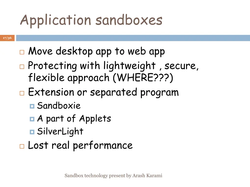 application sandboxes