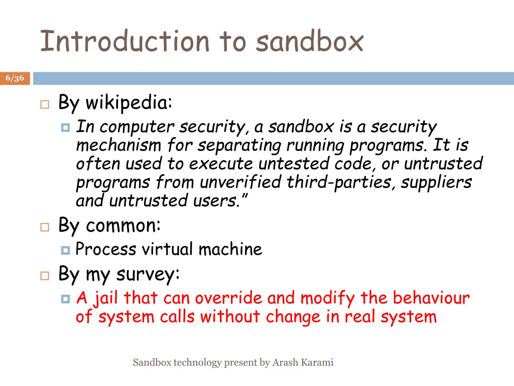 introduction to sandbox
