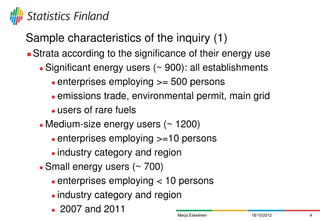 sample characteristics of the inquiry 1