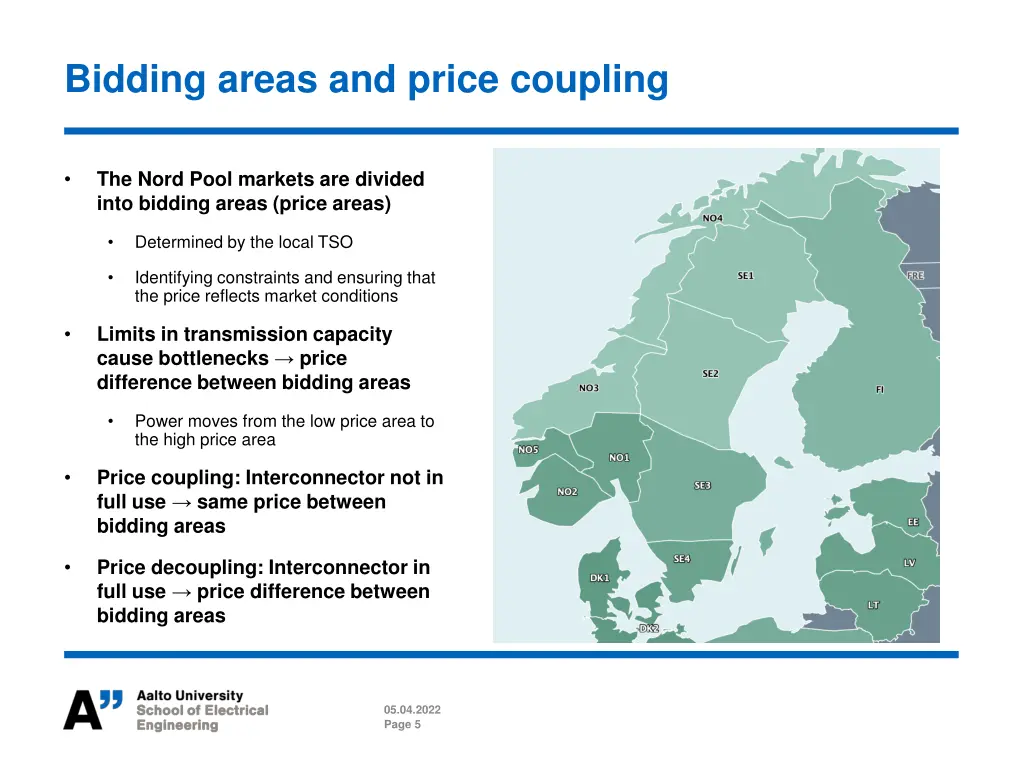 bidding areas and price coupling