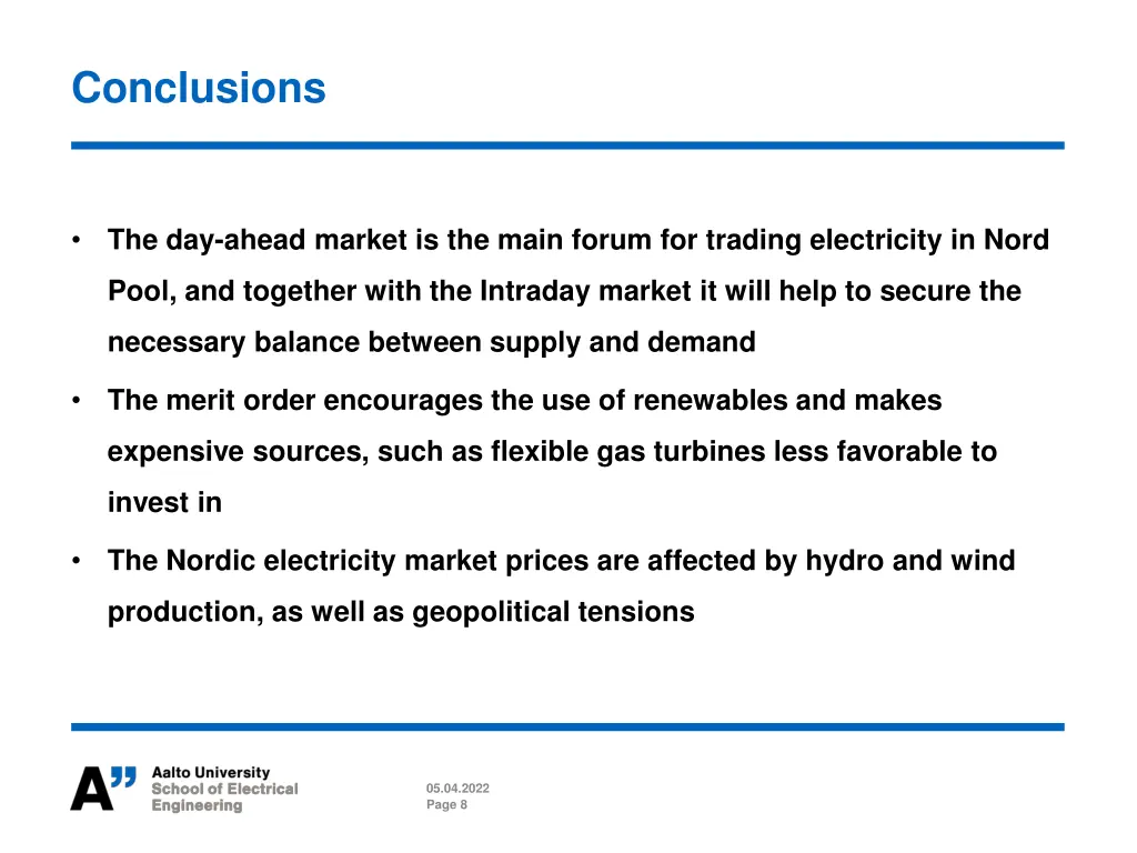 conclusions