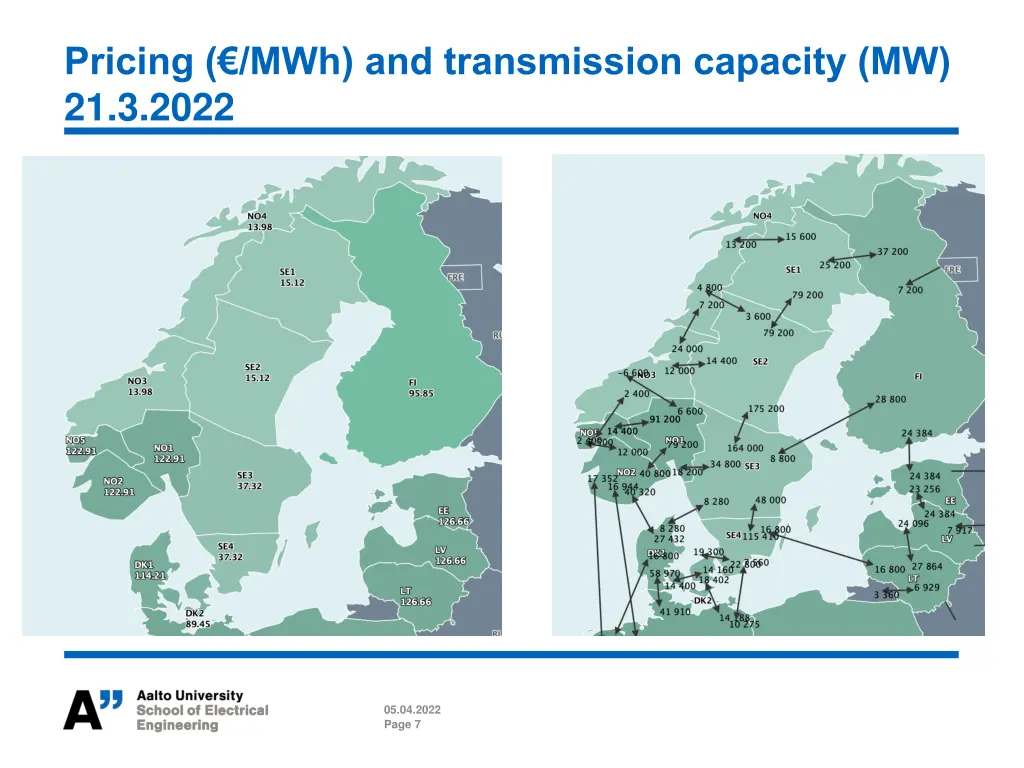 pricing mwh and transmission capacity mw 21 3 2022