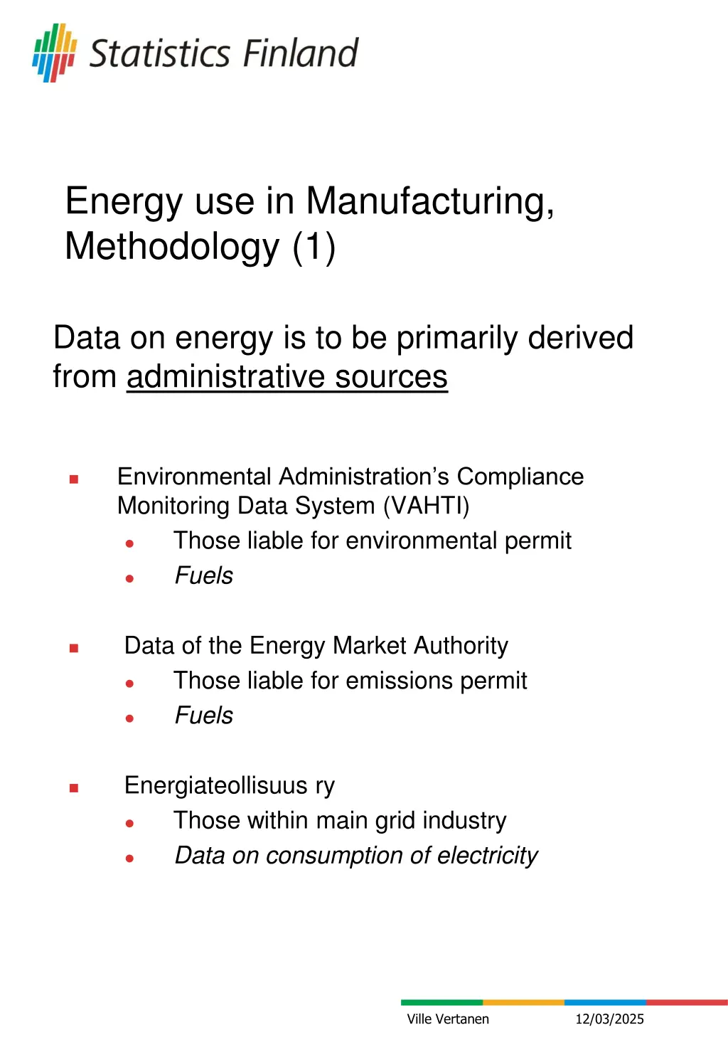 energy use in manufacturing methodology 1