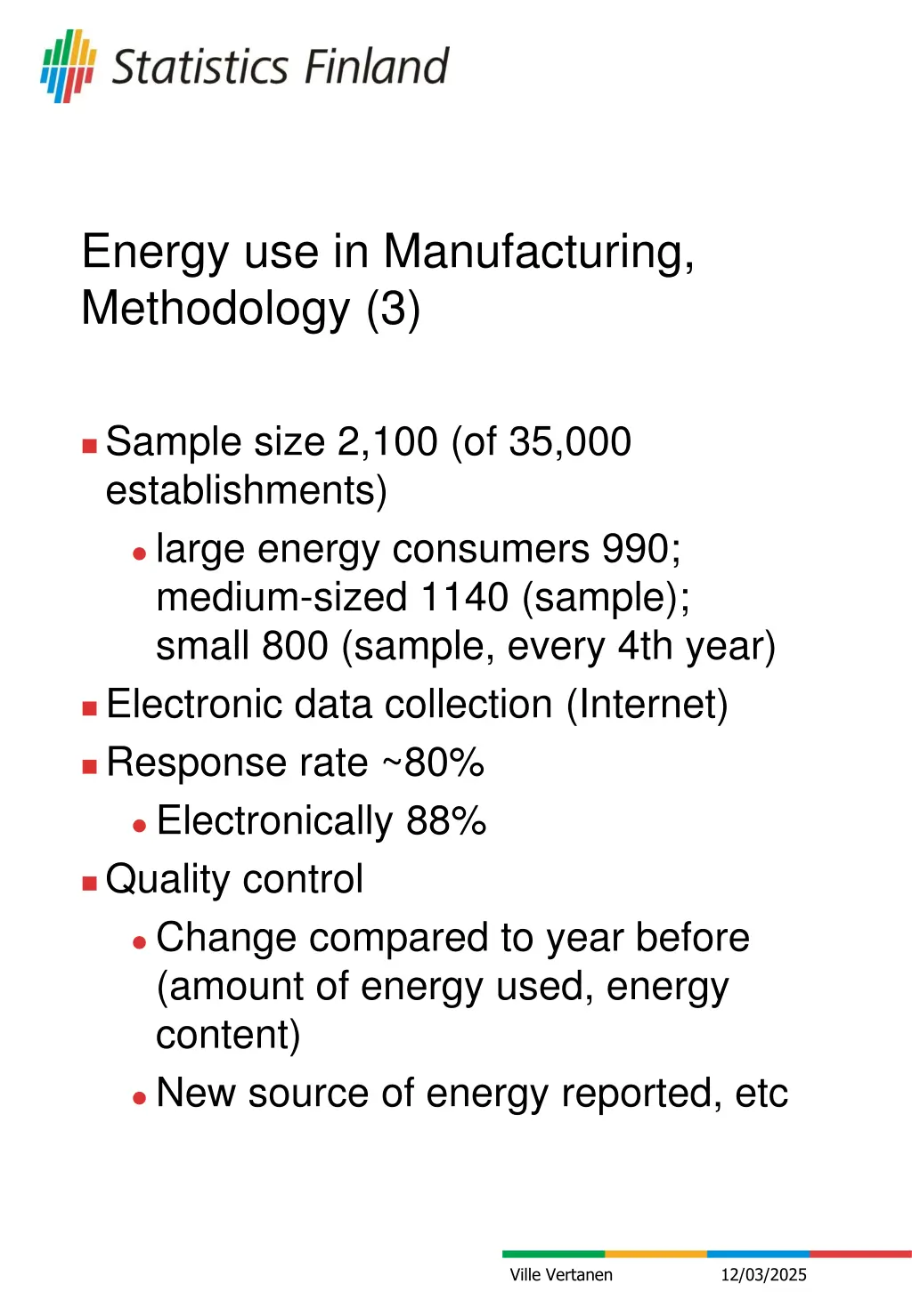 energy use in manufacturing methodology 3