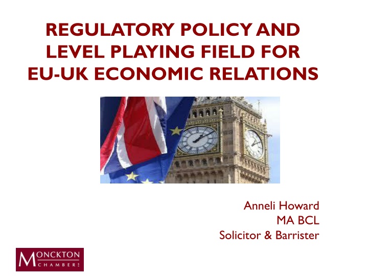 regulatory policy and level playing field