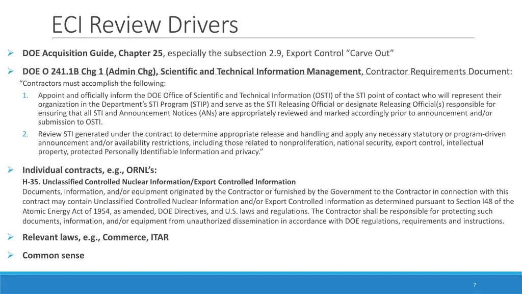 eci review drivers