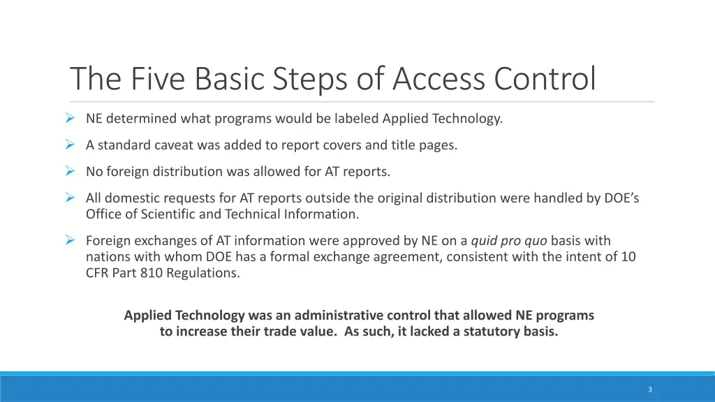 the five basic steps of access control