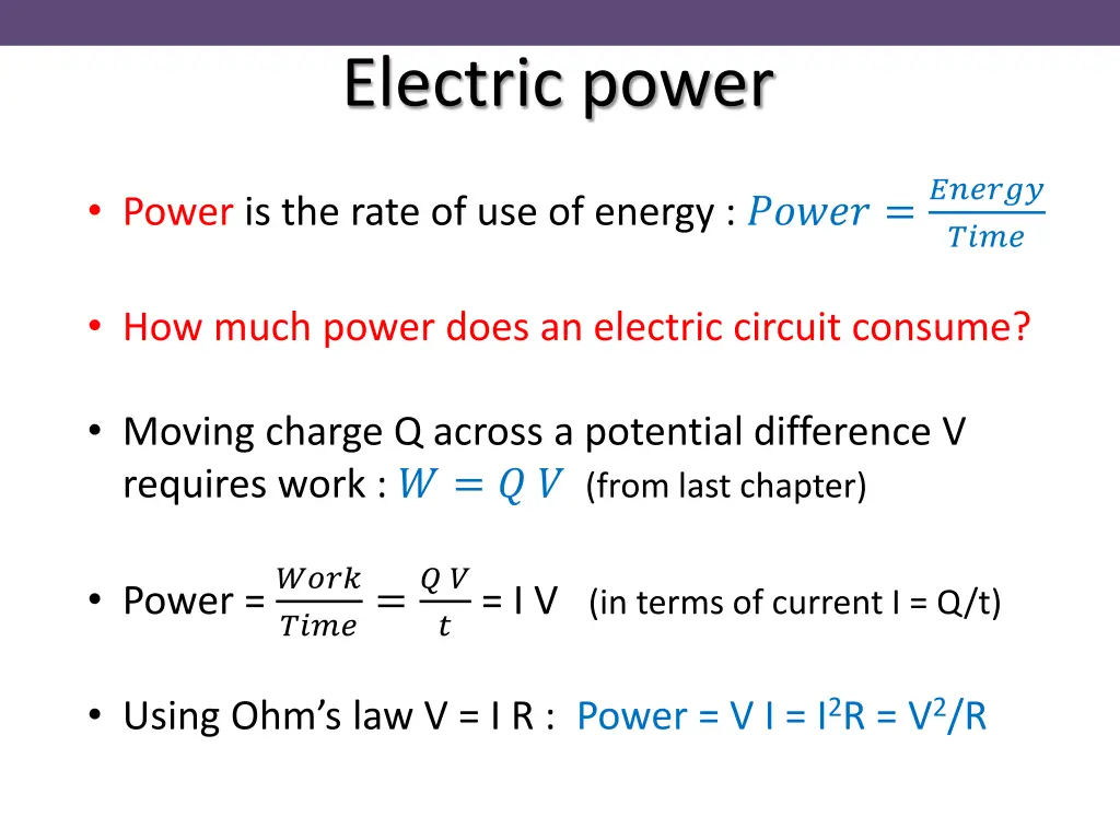 electric power