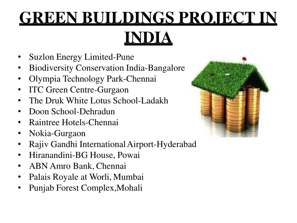 green buildings project in india