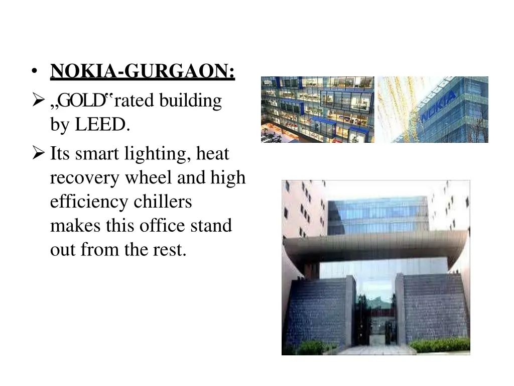 nokia gurgaon gold rated building by leed