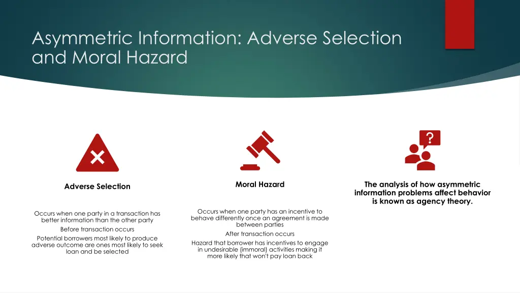 asymmetric information adverse selection