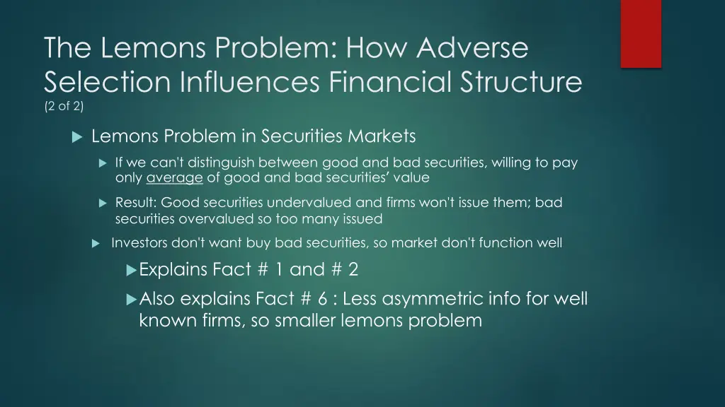 the lemons problem how adverse selection 1