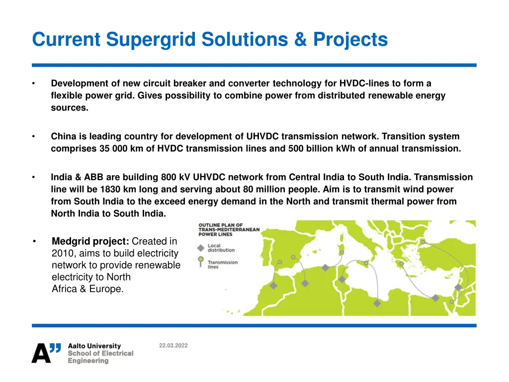 current supergrid solutions projects