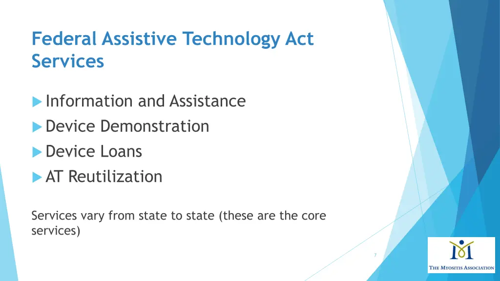 federal assistive technology act services
