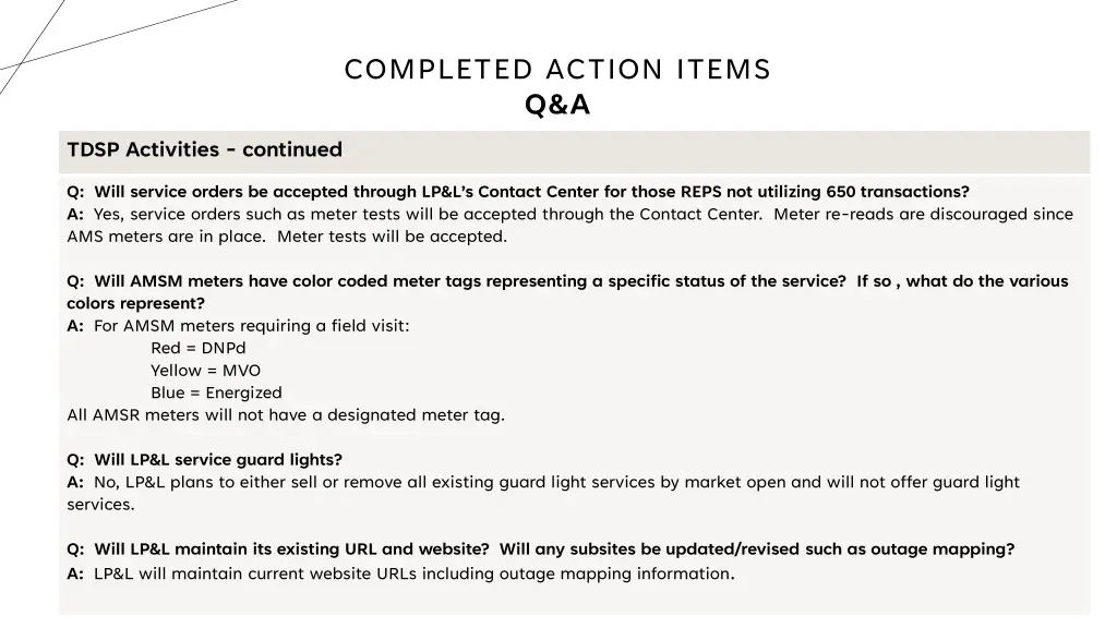 completed action items q a 1