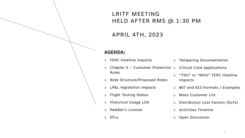 lritf meeting held after rms @ 1 30 pm april