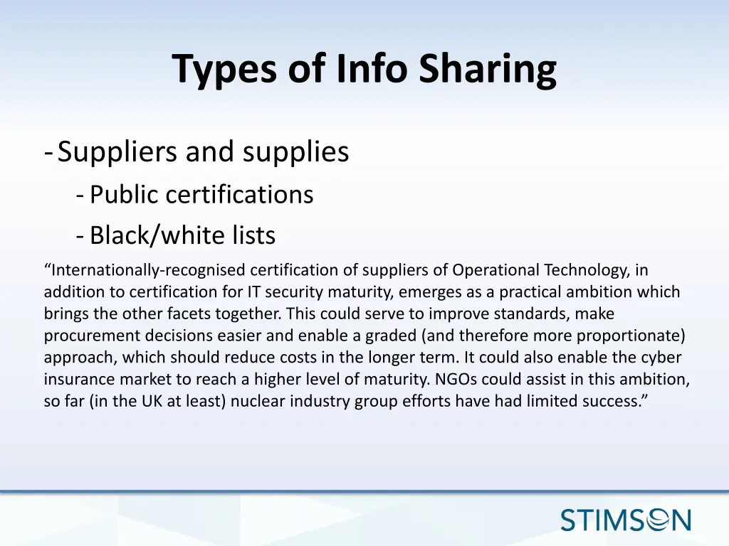 types of info sharing 2