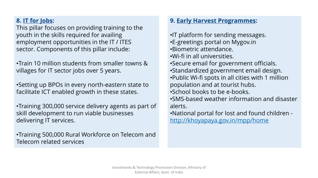 8 it for jobs this pillar focuses on providing