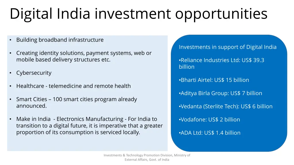 digital india investment opportunities