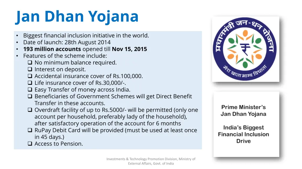 jan dhan yojana