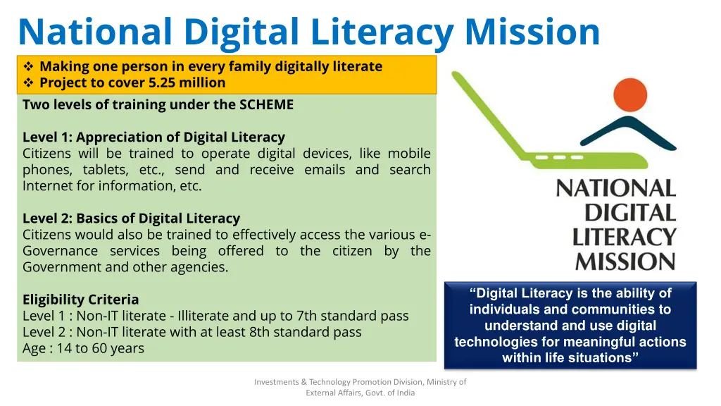 national digital literacy mission making
