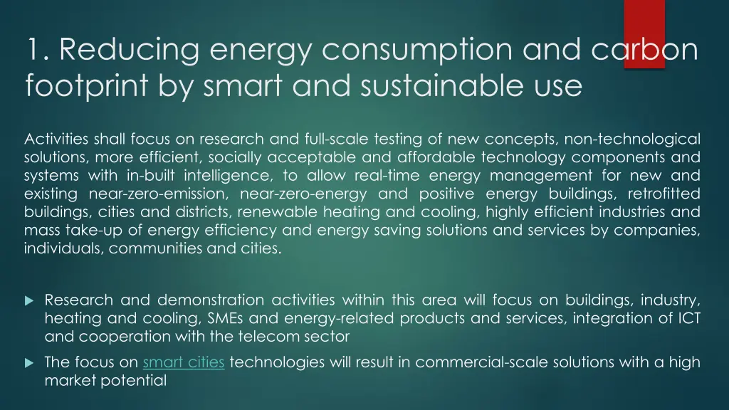 1 reducing energy consumption and carbon