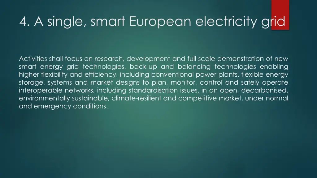 4 a single smart european electricity grid
