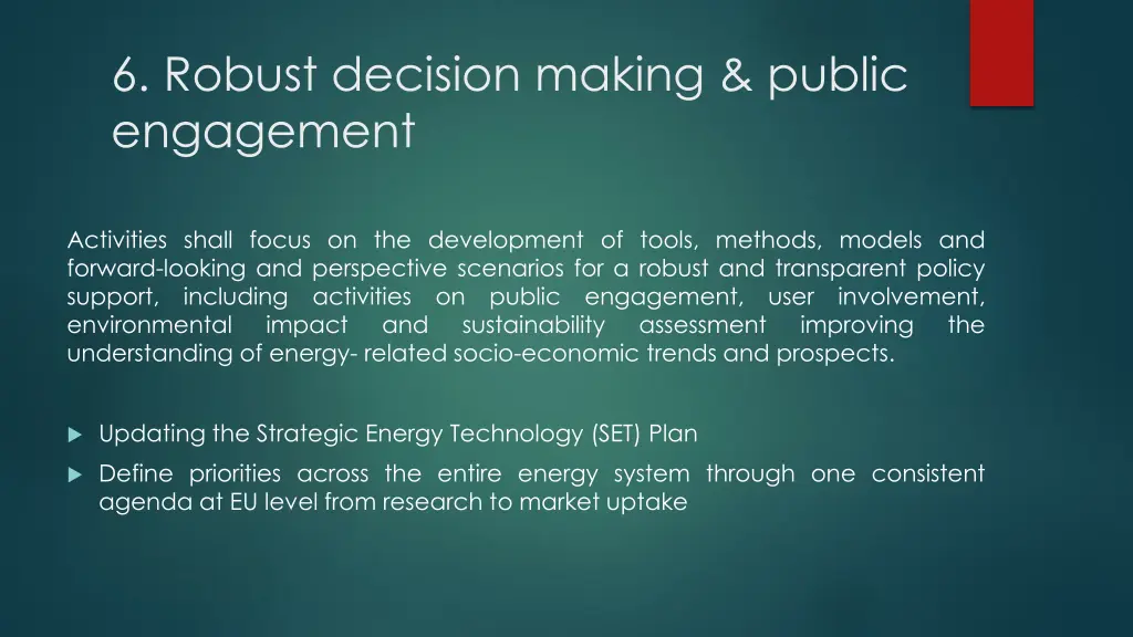 6 robust decision making public engagement