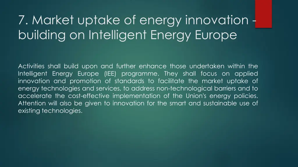 7 market uptake of energy innovation building