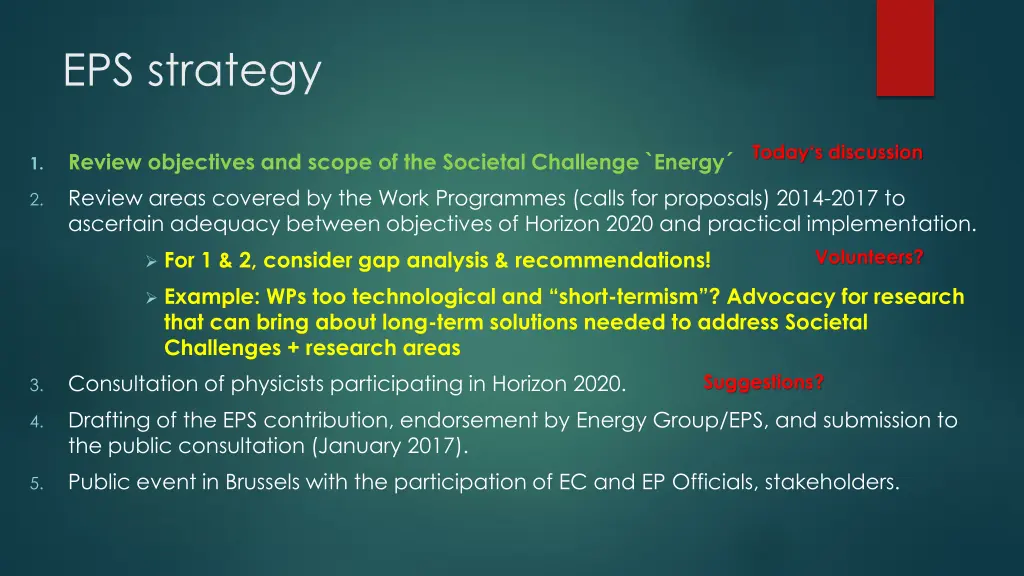 eps strategy