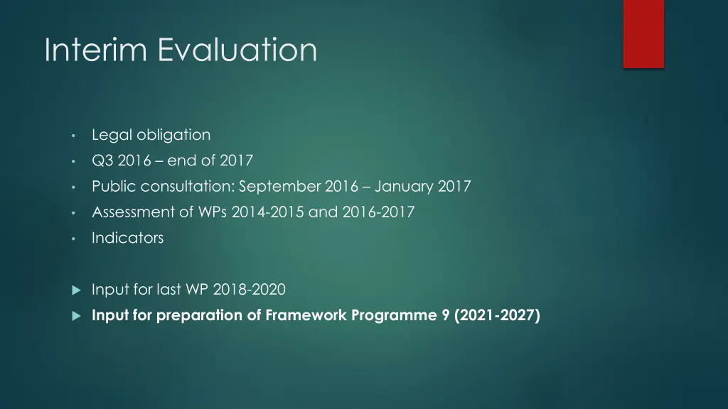 interim evaluation