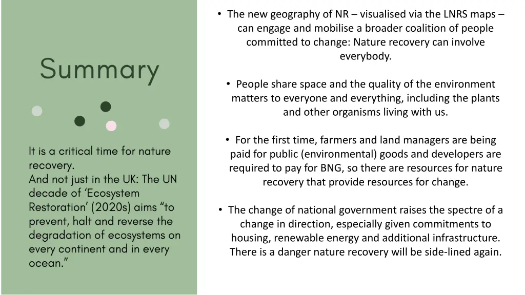 the new geography of nr visualised via the lnrs