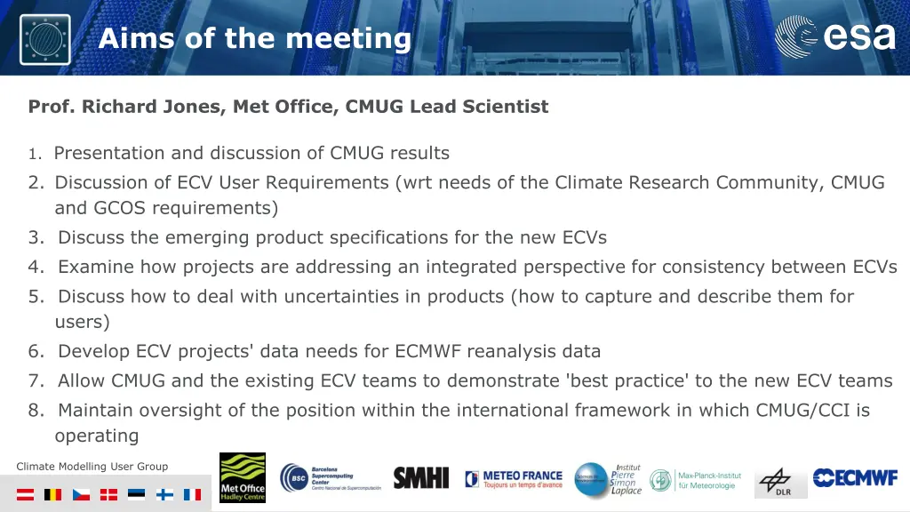 aims of the meeting