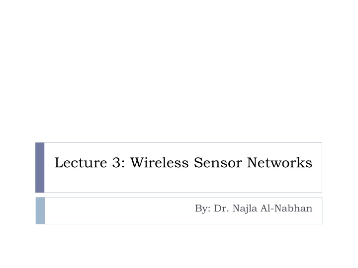 lecture 3 wireless sensor networks