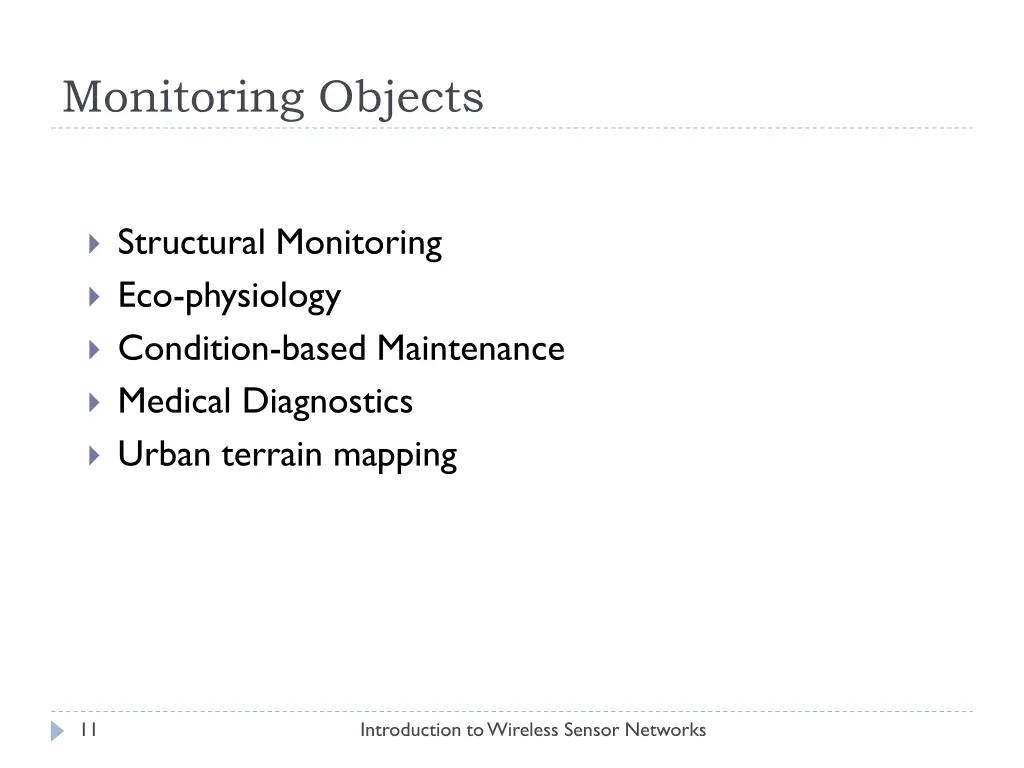 monitoring objects