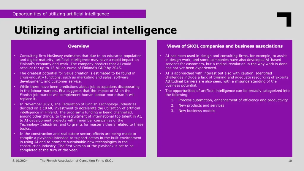 opportunities of utilizing artificial intelligence