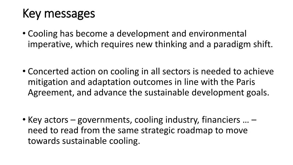 key messages key messages