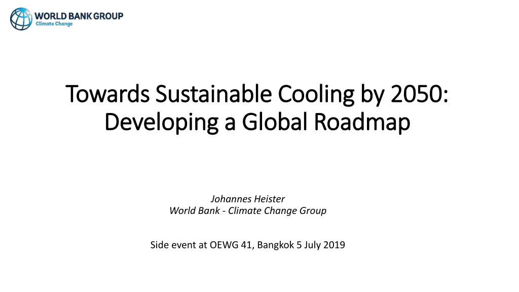 towards sustainable cooling by 2050 towards 1