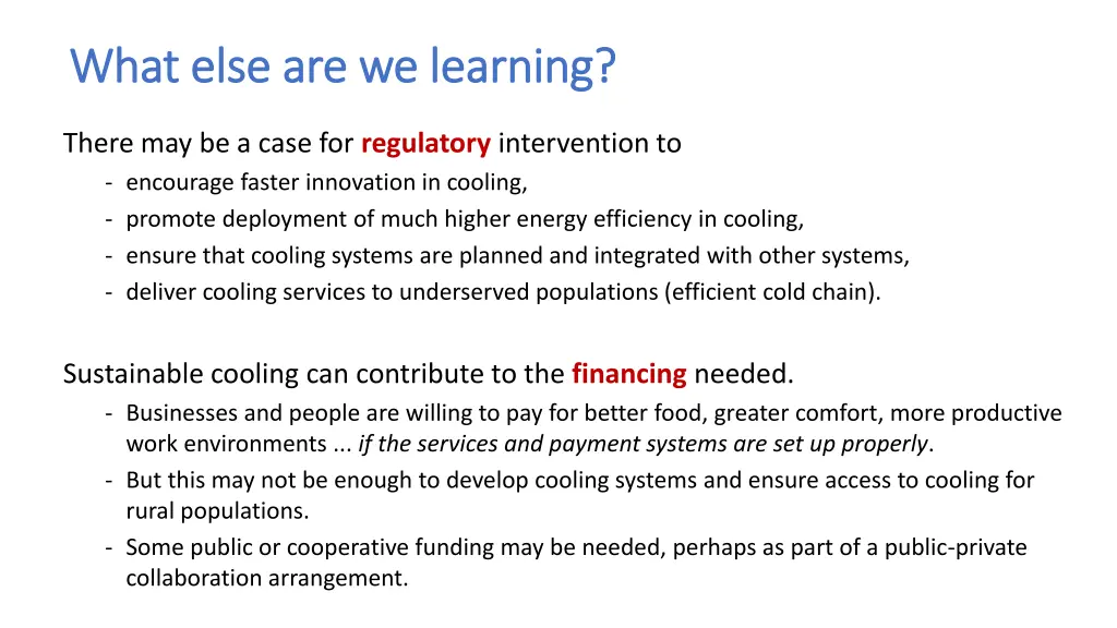 what else are we learning what else