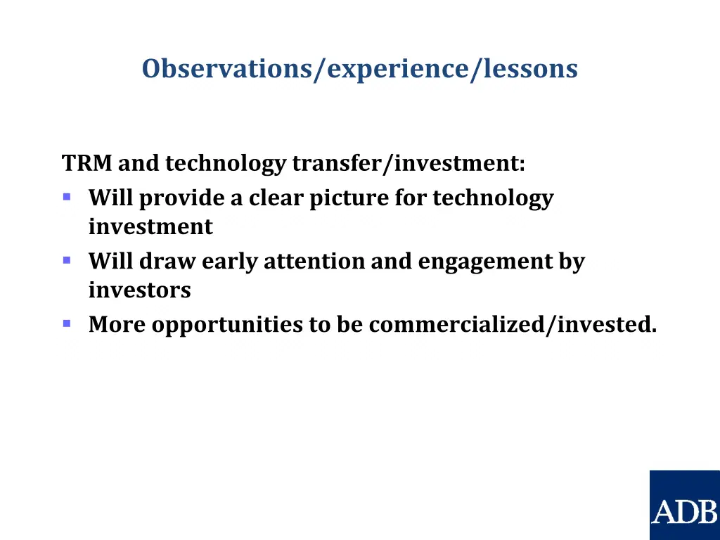 observations experience lessons 2