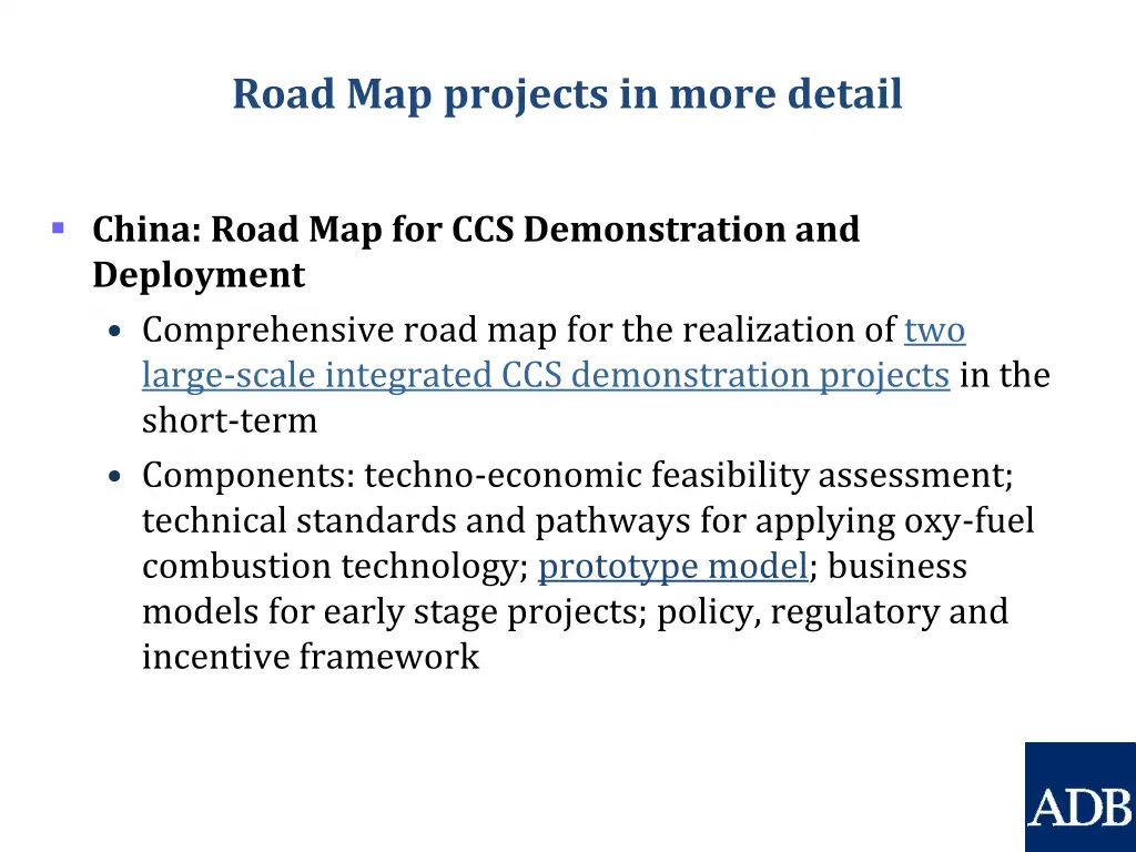 road map projects in more detail 1